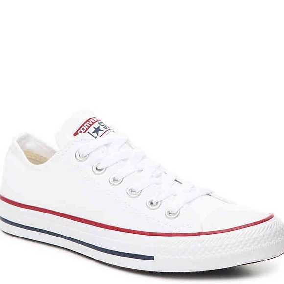 white low rise converse